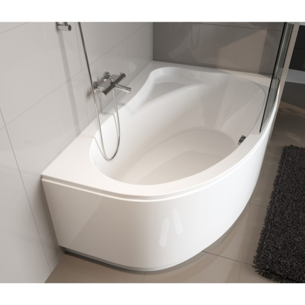 Акриловая ванна Riho Lyra 170х110 L белая, с ножками и экраном