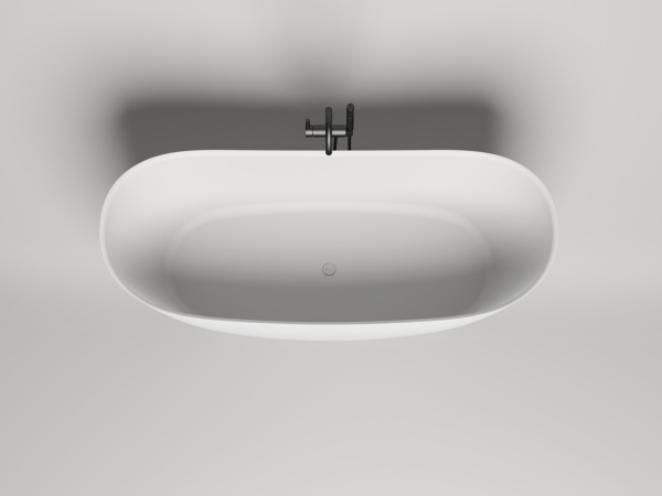 Ванна из искусственного камня Salini Noemi S-Sense 185x80 белая, с донным клапаном