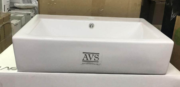 Раковина AVS Art basin 801-0213-60GW 60х43 белая