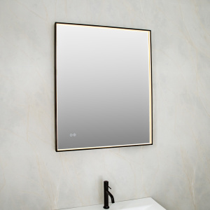 Зеркало с подсветкой AVS ZH 75x90 см, антипар, черное матовое