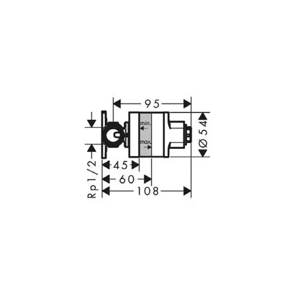 Скрытая часть смесителя гигиенического душа Hansgrohe 29235180