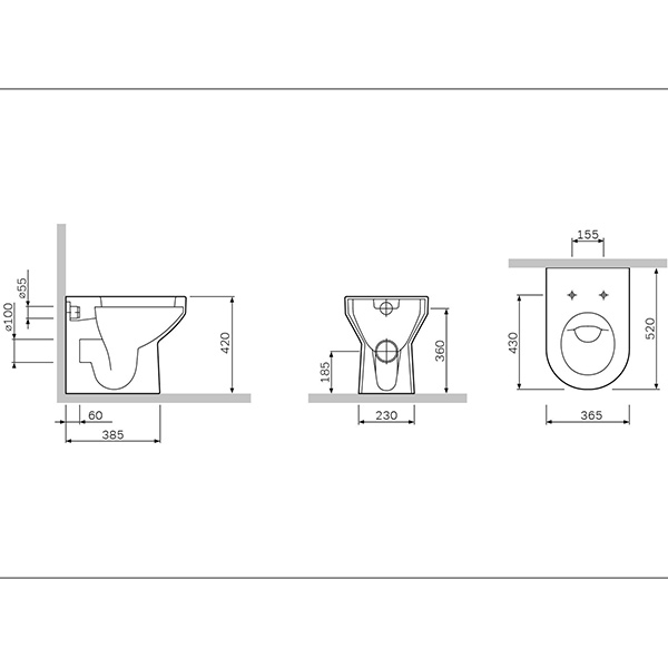 Унитаз Spirit V2.0 AM PM C538607SC Унитаз Spirit V2.0 AM PM C538607SC