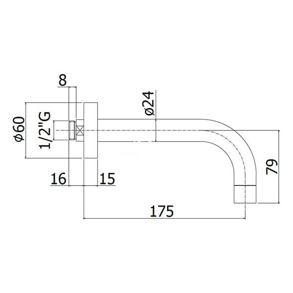 Излив Light Paffoni ZBOC041CR