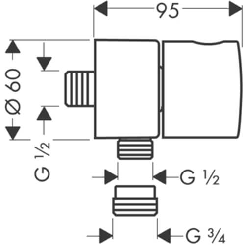Шланговое подключение Uno 2 AXOR 38882000