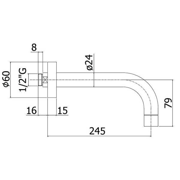 Излив Light Paffoni ZBOC046NO
