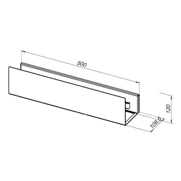 Полка 500x120x100 Магнум Aquanet 274189