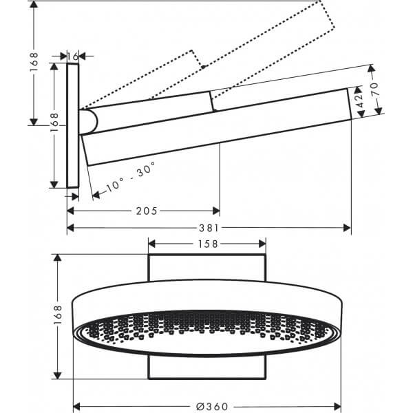 Верхний душ Rainfinity Hansgrohe 26230670
