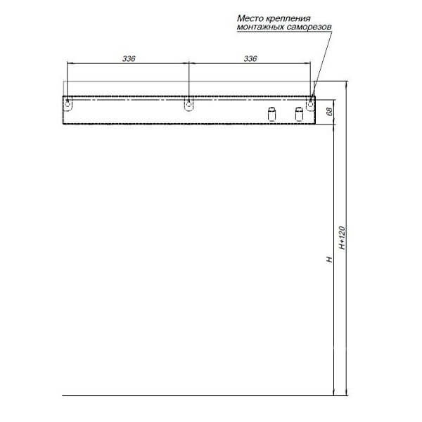 Полка 700x120x100 Магнум Aquanet 302221
