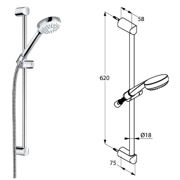 Комплект Pure&Easy Kludi 376850565