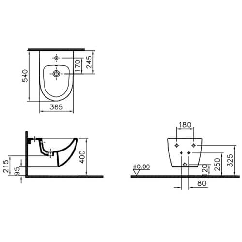 Биде Sento Vitra 4338B003-1046