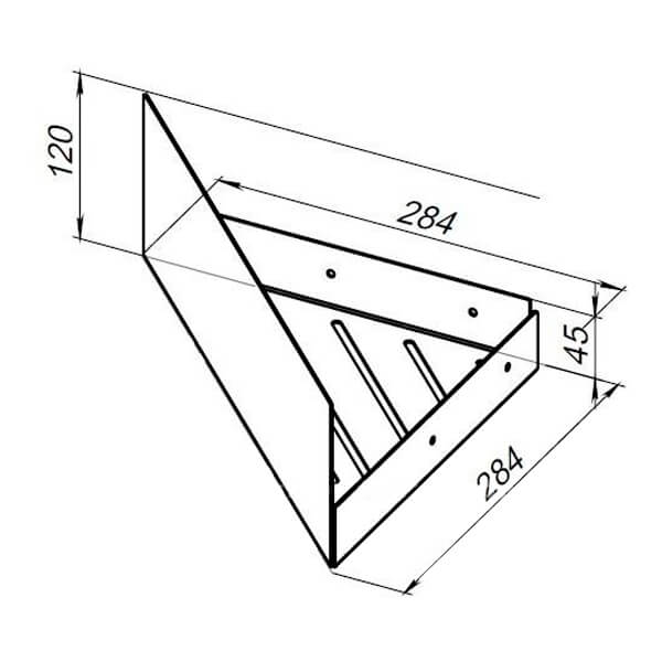 Полка 280x280x120 Магнум Aquanet 302237