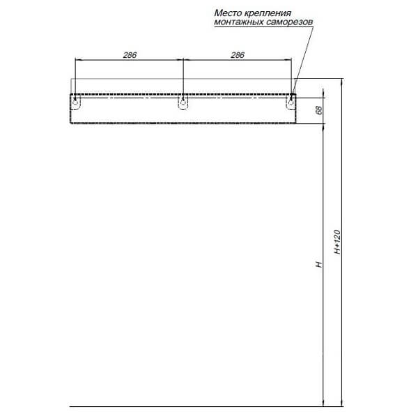 Полка 600x120x100 Магнум Aquanet 274182