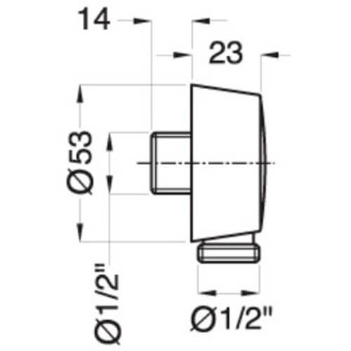 Шланговое подключение 1/2 золото MIGLIORE ML.RIC-30.254.DO