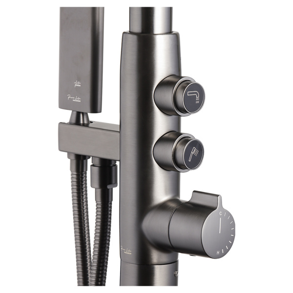 Напольный смеситель для ванны Maxonor Pure Life Genius PL3098-9 пепельный