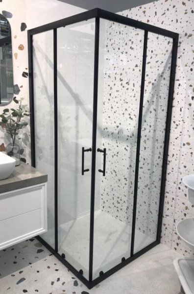 Душевой уголок 90x90x190 Eco CEZARES ECO-O-A-2-90-C-NERO