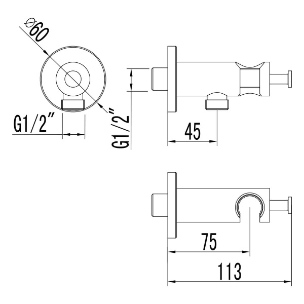 Шланговое подключение с держателем Lemark LM1185C
