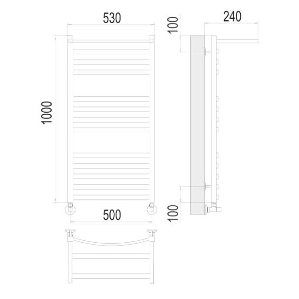 Полотенцесушитель водяной Енисей П13 50x100 Терминус 4670078529572