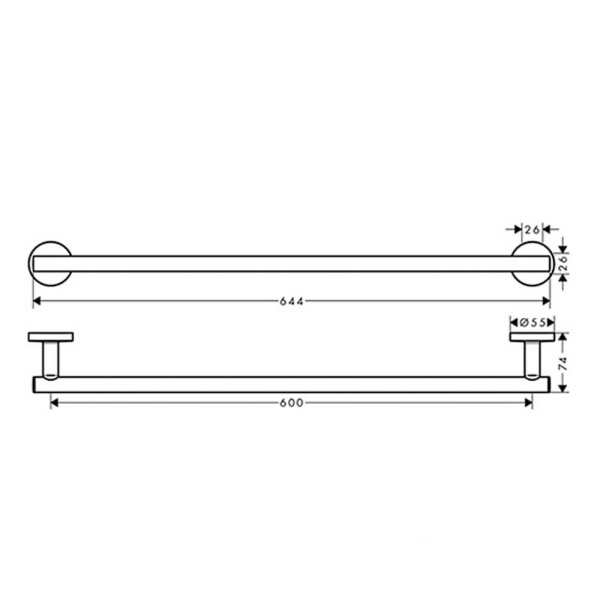 Полотенцедержатель 600 Logis Universal Hansgrohe 41716000