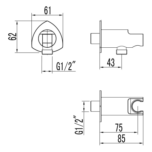 Шланговое подключение с держателем Lemark LM3585C