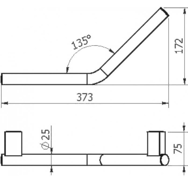Поручень изогнутый Lanberger 28056B